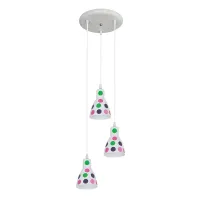 Lustra, LED, Dots, Multiculoare, 3 X E27, 230V, Elmark, 955DOTS3P