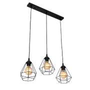 Lustra, LED, Heidi, Negru, 3 X E27, 230V, Elmark, 955HEIDI3/BL