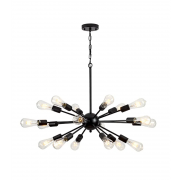 Lustra, LED, Jackson, Negru, 18 X E27, 230V, Elmark, 955JACKSON18