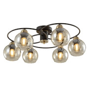Lustra, LED, Jay, Negru/Bronz, 6 X E27, 230V, Elmark, 955JAY6 Lustra, LED, Jay, Negru/Bronz, 6 X E27, 230V, Elmark, 955JAY6