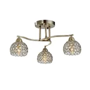 Lustra, LED, Liza, Auriu Antic, 3 X E14, 230V, Elmark, 955LIZA3/AB Lustra, LED, Liza, Auriu Antic, 3 X E14, 230V, Elmark, 955LIZA3/AB