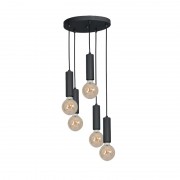 Lustra, LED, Quinn, Negru, 5 X E27, 230V, Elmark, 955QUINN5/BL