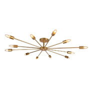 Lustra, LED, Roxi, Auriu, 12 X E27, 230V, Elmark, 955ROXIE12/GD