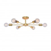 Lustra, LED, Roxi, Auriu, 6 X E27, 230V, Elmark, 955ROXIE6/GD