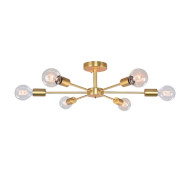Lustra, LED, Roxi, Auriu, 6 X E27, 230V, Elmark, 955ROXIE6/GD