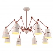 Lustra, LED, Spider, Cupru, 8 X E27, 230V, Elmark, 955SPIDER8/WH Lustra, LED, Spider, Cupru, 8 X E27, 230V, Elmark, 955SPIDER8/WH