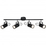 Lustra, LED, Izzy, Negru, 4 X GU10, 230V, Elmark, 955IZZY4/BL