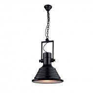 Pendul, Model Berlin-1B, Negru, 1 X E27, 230V, IP20, Abajur, Metal, Elmark, 955BERLIN1B/BK