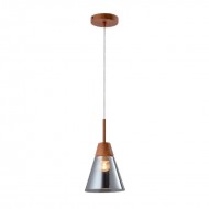Pendul, Model Bradley, Gri, 1 X E27, 230V, IP20, Abajur, Sticla, Elmark, 955BRADLEY1