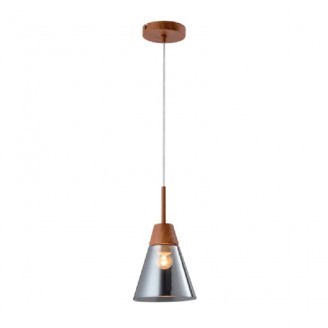 Pendul, Model Bradley, Gri, 1 X E27, 230V, IP20, Abajur, Sticla, Elmark, 955BRADLEY1 - imaginea produsului 955BRADLEY1 din categoria Pendule
