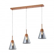 Pendul, Model Bradley, Gri, 3 X E27, 230V, IP20, Abajur, Sticla, Elmark, 955BRADLEY3 Pendul, Model Bradley, Gri, 3 X E27, 230V, IP20, Abajur, Sticla, Elmark, 955BRADLEY3