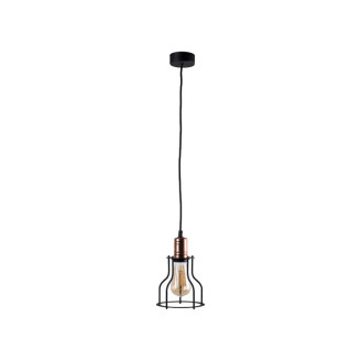 Pendul, Model Clive, Negru, 1 X E27, 230V, IP20, Abajur, Metal, Elmark, 955CLIVE1/BL Pendul, Model Clive, Negru, 1 X E27, 230V, IP20, Abajur, Metal, Elmark, 955CLIVE1/BL