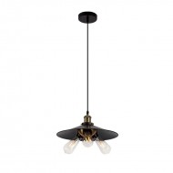 Pendul, Model Damon, Negru, 1 X E27, 230V, IP20, Abajur, Metal, Elmark, 955DAMON3P
