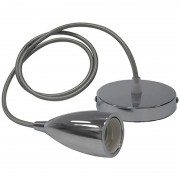 Pendul, Model Edison, Crom, 1 X E27, 230V, IP20, Abajur, Metal, Horoz, 0PDN-021-002-0001-041 Pendul, Model Edison, Crom, 1 X E27, 230V, IP20, Abajur, Metal, Horoz, 0PDN-021-002-0001-041