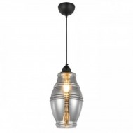 Pendul, Model Element-1, Negru, 1 X E27, 230V, IP20, Abajur, Sticla, Horoz, 0PDN-021-015-0001-010
