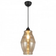 Pendul, Model Element-1, Negru, 1 X E27, 230V, IP20, Abajur, Sticla, Horoz, 0PDN-021-015-0001-020