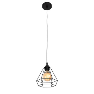 Pendul, Model Heidi, Negru, 1 X E27, 230V, IP20, Abajur, Metal, Elmark, 955HEIDI1/BL - imaginea produsului 955HEIDI1/BL din categoria Pendule