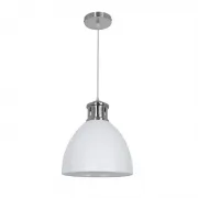 Pendul, Model Jason, Nichel Satinat, 1 X E27, 230V, IP20, Abajur, Metal, Elmark, 955JASON1/WH Pendul, Model Jason, Nichel Satinat, 1 X E27, 230V, IP20, Abajur, Metal, Elmark, 955JASON1/WH
