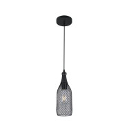 Pendul, Model Ken, Negru, 1 X E27, 230V, IP20, Abajur, Metal, Elmark, 955KEN1