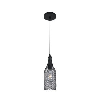 Pendul, Model Ken, Negru, 1 X E27, 230V, IP20, Abajur, Metal, Elmark, 955KEN1