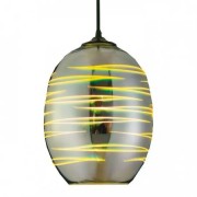 Pendul, Model Laser, Crom, 1 X E27, 230V, IP20, Abajur, Sticla, Horoz, 0PDN-021-004-0002-010