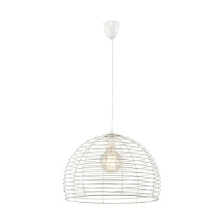 Pendul, Model Lucca, Alb, 1 X E27, 230V, IP20, Abajur, Metal, Elmark, 955LUCCA1/WH - imaginea produsului 955LUCCA1/WH din categoria Pendule