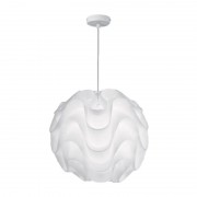 Pendul, Model Luna, Alb, 1 X E27, 230V, IP20, Abajur, Plastic, Elmark, 955LUNA1