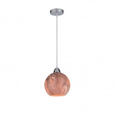 Pendul, Model Marble-1A, Crom, 1 X E27, 230V, IP20, Abajur, Sticla, Elmark, 955MARBLE1A/BR
