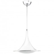 Pendul, Model Mira, Alb, 15W, 1200 lm, Lumina Neutra, 4000K, 230V, Abajur, Aluminiu / Sticla, IP20, Horoz, 0PDN-020-004-0015-010