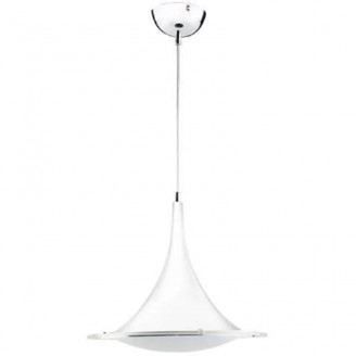 Pendul, Model Mira, Alb, 15W, 1200 lm, Lumina Neutra, 4000K, 230V, Abajur, Aluminiu / Sticla, IP20, Horoz, 0PDN-020-004-0015-010