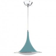 Pendul, Model Mira, Albastru, 15W, 1200 lm, Lumina Neutra, 4000K, 230V, Abajur, Aluminiu / Sticla, IP20, Horoz, 0PDN-020-004-0015-040