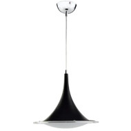Pendul, Model Mira, Negru, 15W, 1200 lm, Lumina Neutra, 4000K, 230V, Abajur, Aluminiu / Sticla, IP20, Horoz, 0PDN-020-004-0015-060