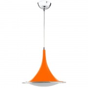 Pendul, Model Mira, Portocaliu, 15W, 1200 lm, Lumina Neutra, 4000K, 230V, Abajur, Aluminiu / Sticla, IP20, Horoz, 0PDN-020-004-0015-020