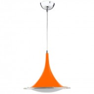 Pendul, Model Mira, Portocaliu, 15W, 1200 lm, Lumina Neutra, 4000K, 230V, Abajur, Aluminiu / Sticla, IP20, Horoz, 0PDN-020-004-0015-020