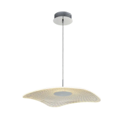 Pendul, Model Owen, Crom, 19W, 1330 lm, Lumina Calda, 3000K, 230V, Abajur, Plastic, IP40, Elmark, 955OWEN1P