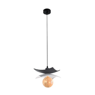 Pendul, Model Robby, Negru, 1 X E27, 230V, IP40, Abajur, Plastic, Elmark, 955ROBBY1/BL - imaginea produsului 955ROBBY1/BL din categoria Pendule