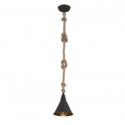 Pendul, Model Rope, Negru, 1 X E27, 230V, IP20, Abajur, Metal, Elmark, 955ROPE1P Pendul, Model Rope, Negru, 1 X E27, 230V, IP20, Abajur, Metal, Elmark, 955ROPE1P