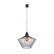 Pendul, Model Salva, Negru, 1 X E27, 230V, IP20, Abajur, Metal, Elmark, 955SALVA1/BL