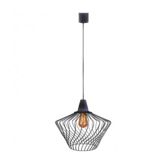 Pendul, Model Salva, Negru, 1 X E27, 230V, IP20, Abajur, Metal, Elmark, 955SALVA1/BL - imaginea produsului 955SALVA1/BL din categoria Pendule