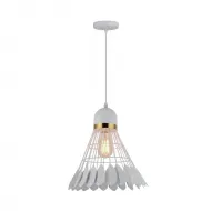 Pendul, Model Shuttle, Alb, 1 X E27, 230V, IP20, Abajur, Metal, Elmark, 955SHUTTLE1/WH