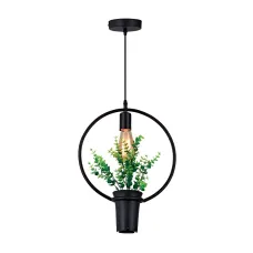 Pendul, Model Spring, Negru, 1 X E27, 230V, IP20, Abajur, Metal, Elmark, 955SPRING1P