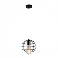 Pendul, Model Tara, Negru, 1 X E27, 230V, IP20, Abajur, Metal, Elmark, 955TARA1/BL