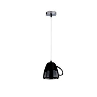 Pendul, Model Teatime, Negru, 1 X E27, 230V, IP20, Abajur, Ceramica, Elmark, 955TEATIME1/BK - imaginea produsului 955TEATIME1/BK din categoria Pendule