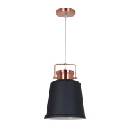 Pendul, Model Tedd, Cupru, 1 X E27, 230V, IP20, Abajur, Metal, Elmark, 955TEDD1P/BK