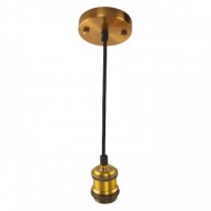 Pendul, Model Tesla, Auriu, 1 X E27, 230V, IP20, Abajur, Metal, Horoz, 0PDN-021-003-0001-030