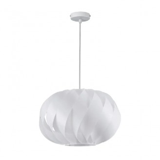 Pendul, Model Tweed, Alb, 1 X E27, 230V, IP20, Abajur, Plastic, Elmark, 955TWEED1 - imaginea produsului 955TWEED1 din categoria Pendule