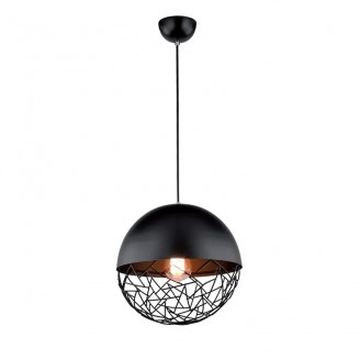 Pendul, Model Union, Negru, 1 X E27, 230V, IP20, Abajur, Metal, Elmark, 955UNION1