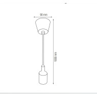 Pendul, Model Volta, Negru, 1 X E27, 230V, IP20, Abajur, Plastic, Horoz, 0PDN-021-001-0001-021