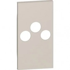 Placa, Modulara, pentru, 3, iesiri, TV-R-SAT, Nisip, Bticino, Living, Now, KM26M2