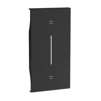 Placa, Modulara, pentru, intrerupator, storuri, 2M, Negru, Bticino, Living, Now, KG05M2